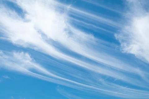 Blue sky background with clouds. Stock Photos