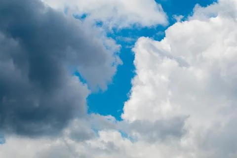 Blue sky background with clouds. Foto stock