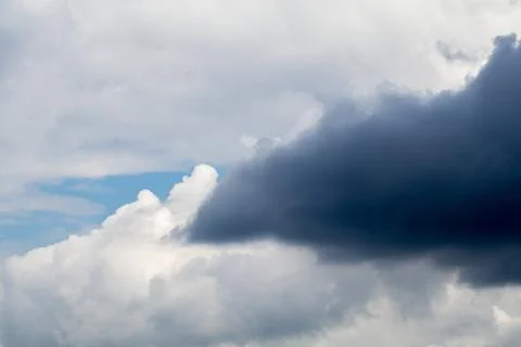 Blue sky background with clouds. Stock Photos