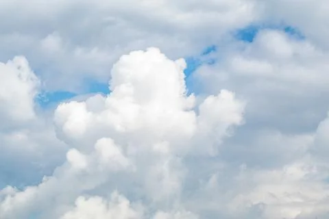 Blue sky background with clouds. Foto stock