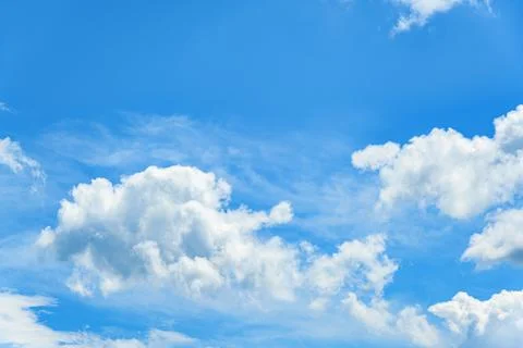 Blue sky background with clouds Stock Photos