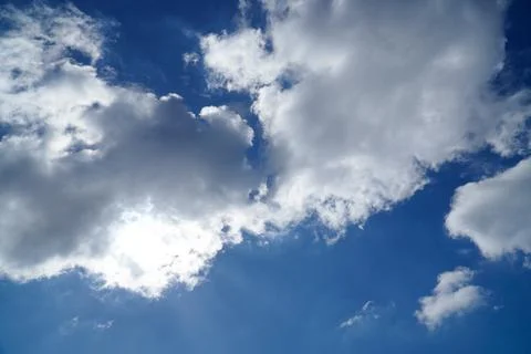 Blue sky background with clouds Stock Photos