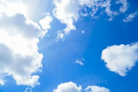 Blue sky background with clouds Stock Photos