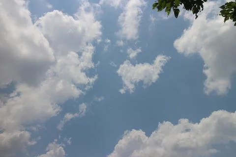 Blue sky background with clouds Stock Photos