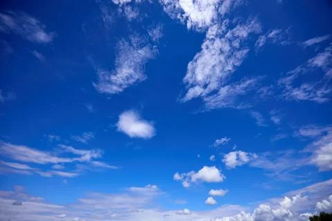 Blue sky background with clouds Stock Photos