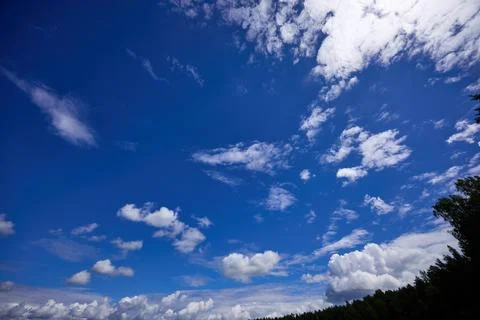 Blue sky background with clouds Stock Photos