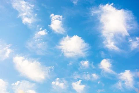 Blue sky background with clouds Stock Photos