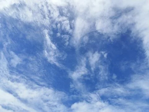 Blue sky background with clouds Stock Photos