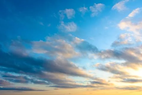 Blue sky background with clouds Stock Photos