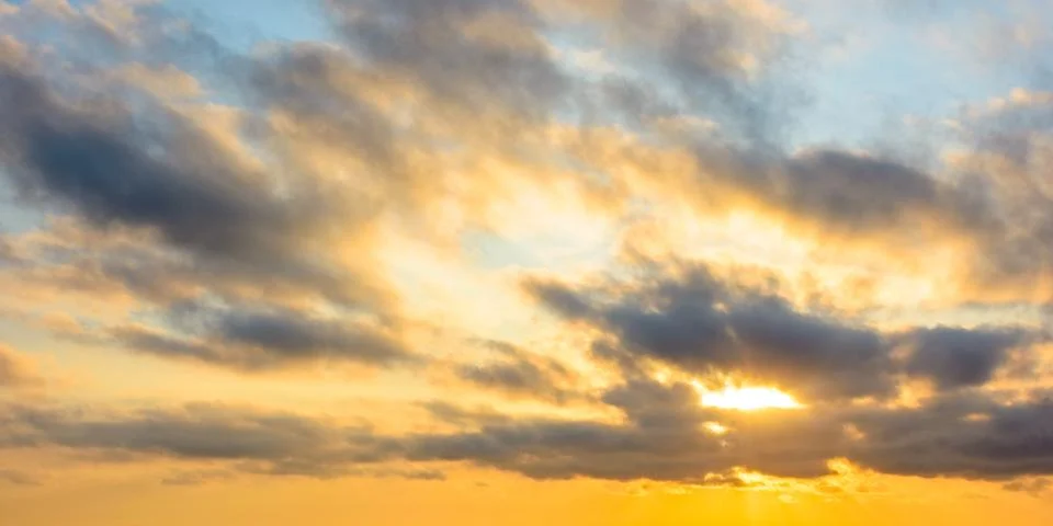 Blue sky background with clouds Stock Photos