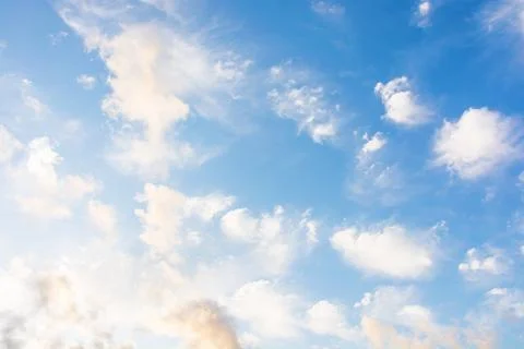 Blue sky background with clouds Stock Photos