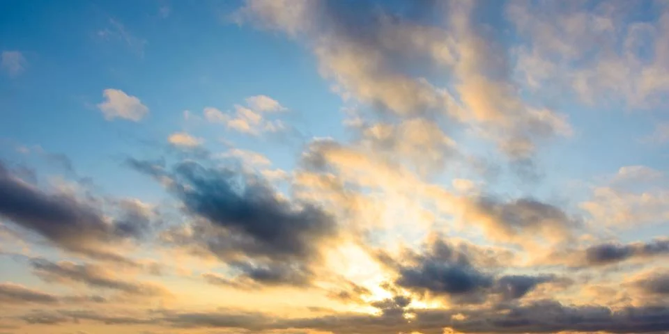 Blue sky background with clouds Stock Photos
