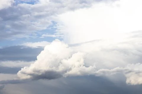Blue sky background. The clouds on the sky. Colorful blue sky view in brigh.. Stock Photos