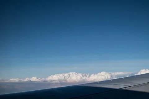 Blue sky background with cloudy Stock Photos