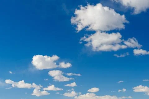 Blue sky background with Cumulus clouds Stock Photos