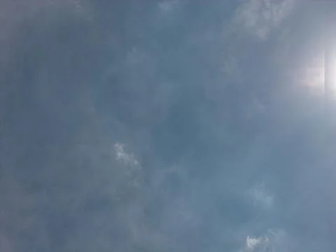 Blue sky background with small white clouds Stock-Fotos