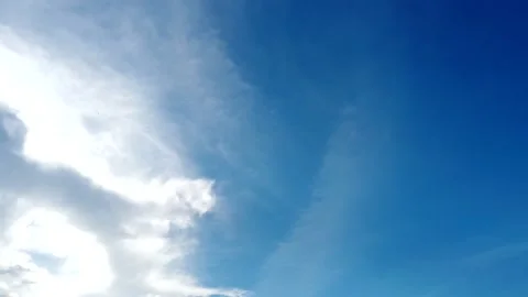 Blue sky background with tiny clouds, Sky blue background, background concept Stock Footage 161144447