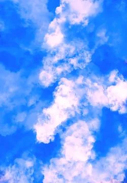Blue sky background with tiny clouds Stock Illustration
