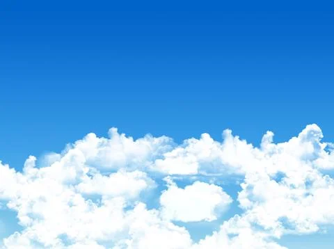 Blue sky background with tiny clouds Stock Photos