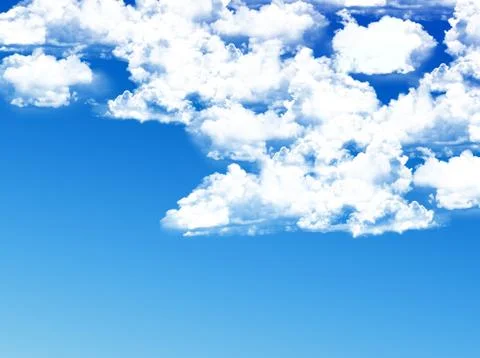 Blue sky background with tiny clouds Stock Photos