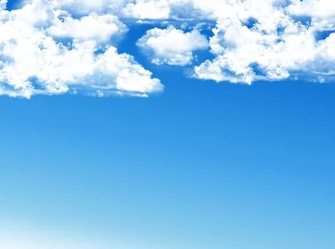 Blue sky background with tiny clouds Stock Photos