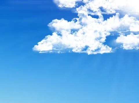 Blue sky background with tiny clouds Stock Photos