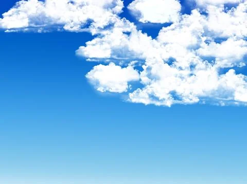 Blue sky background with tiny clouds Stock Photos