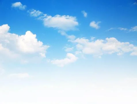 Blue sky background with tiny clouds Stock Photos
