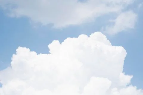 Blue sky background with tiny clouds. Stock Photos