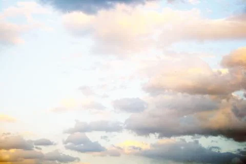 Blue sky background with tiny clouds Stock Photos