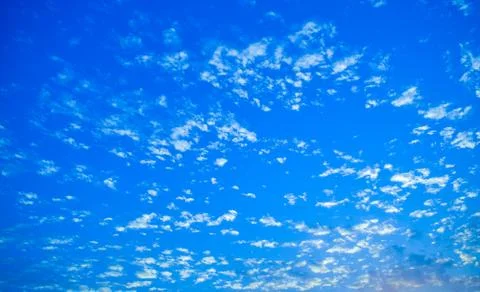 Blue Sky Background tiny Clouds Stock Photos