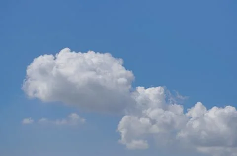 Blue sky background with tiny clouds background. Stock Photos