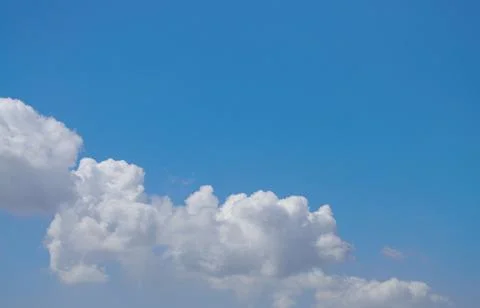Blue sky background with tiny clouds background. Stock Photos
