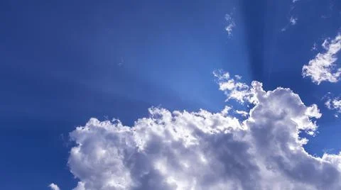 Blue sky background with tiny clouds for design 스톡 사진