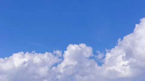 Blue sky background with tiny clouds for design Foto stock