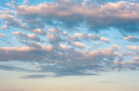 Blue sky background with tiny clouds Stock Photos