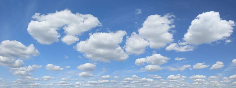 Blue sky background with tiny clouds 写真素材