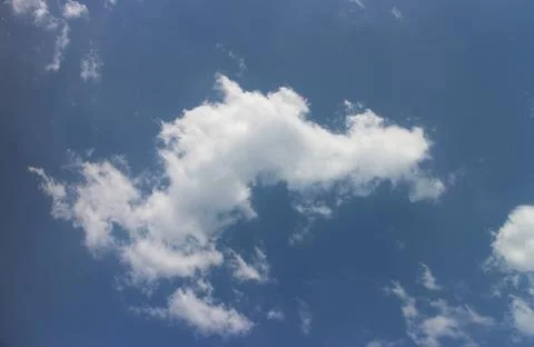 Blue Sky background with tiny Clouds. Panorama background.	 Stock Photos
