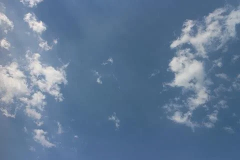 Blue Sky background with tiny Clouds. Panorama background.	 스톡 사진