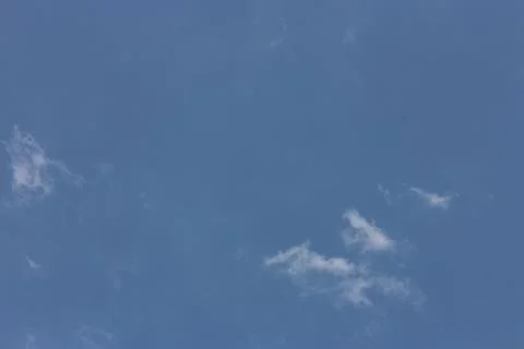 Blue Sky background with tiny Clouds. Panorama background.	 스톡 사진