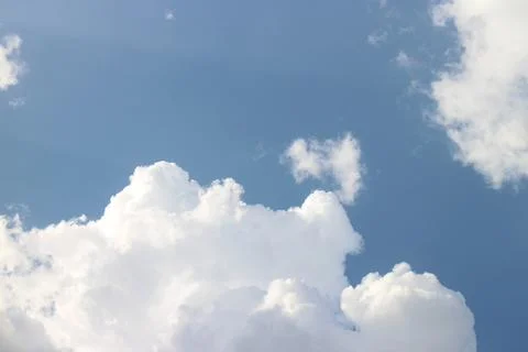 Blue sky background with tiny clouds Stock Photos