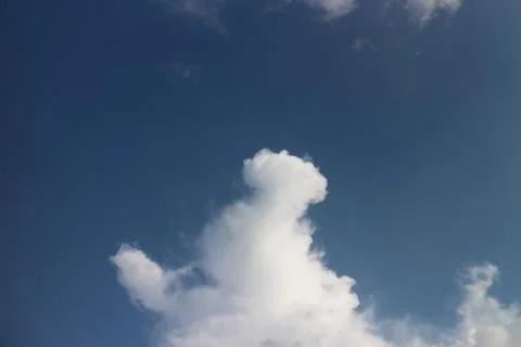 Blue sky background with tiny clouds Stock Photos