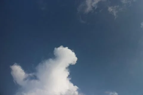 Blue sky background with tiny clouds Stock Photos