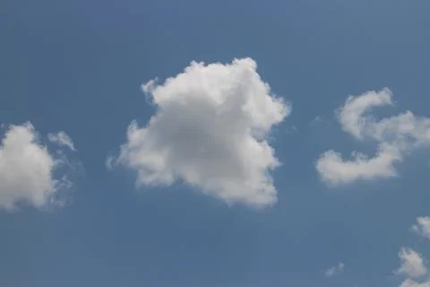 Blue sky background with tiny clouds 스톡 사진