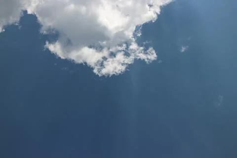 Blue sky background with tiny clouds Stock Photos