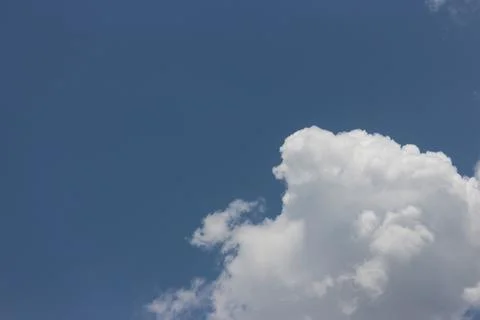 Blue sky background with tiny clouds Stock Photos