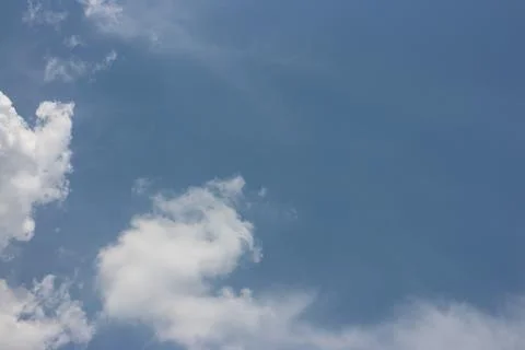 Blue sky background with tiny clouds 写真素材