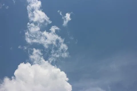 Blue sky background with tiny clouds Stock Photos