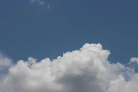 Blue sky background with tiny clouds Stock Photos