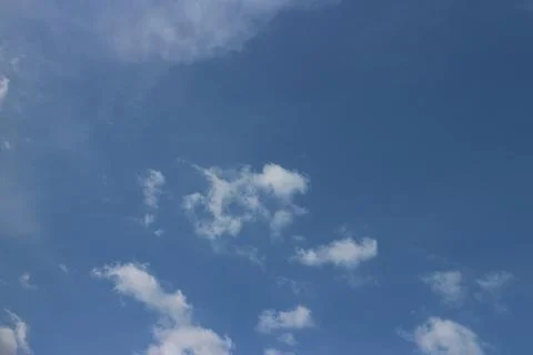 Blue sky background with tiny clouds Stock Photos